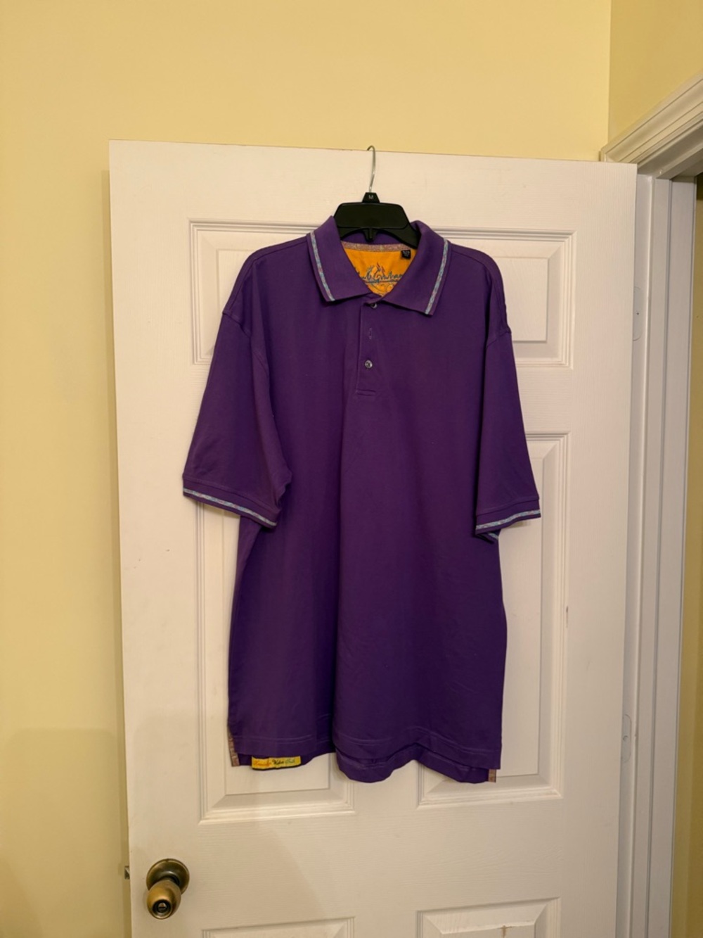 Robert Graham Purple Polo with Contrast Trim